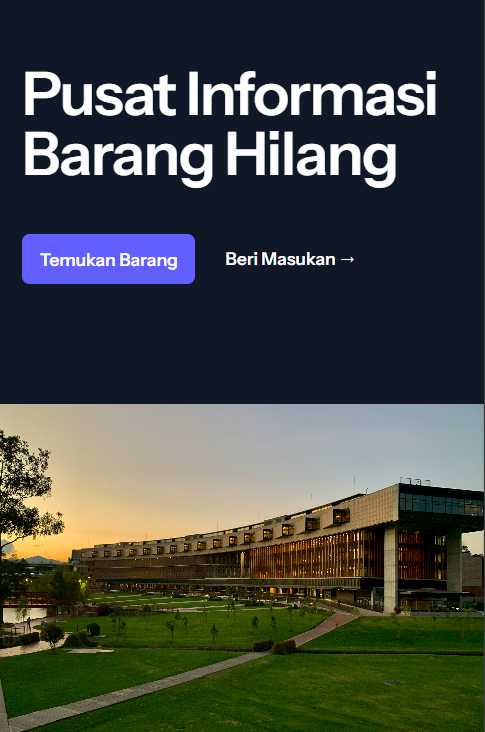 Kampus Find: Pusat Informasi dan Galeri Barang Hilang Terpusat